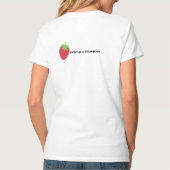 かわいいミニマルイチゴファッション Tシャツ (裏面)