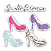 かわいいミニマルガーリースカラフルシューズ シール (正面)