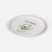 かわいいミニマルコアラ熊ベビーシャワー ペーパープレート (アングル)