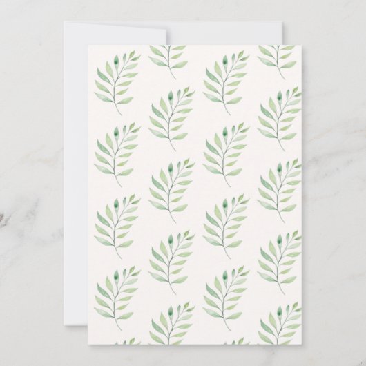 かわいいミニマルコアラ熊ベビーシャワー 招待状 (裏面)