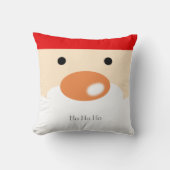 かわいいミニマルサンタの顔のクリスマスデザイン クッション (正面)