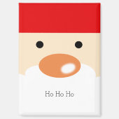 かわいいミニマルサンタの顔のクリスマスデザイン マグネット (正面)