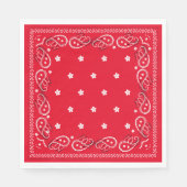 かわいいミニマルシンプルリスト赤バンダナパターンディナー スタンダードランチョンナプキン (正面)