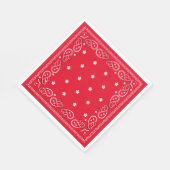 かわいいミニマルシンプルリスト赤バンダナパターンディナー スタンダードランチョンナプキン (角)