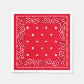 かわいいミニマルシンプルリスト赤バンダナパターン スタンダードカクテルナプキン (正面)