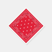 かわいいミニマルシンプルリスト赤バンダナパターン スタンダードカクテルナプキン (角)