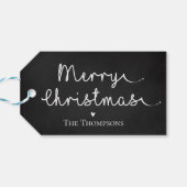 かわいいミニマルシンプル主義白黒メリークリスマス ギフトタグ (裏面横)