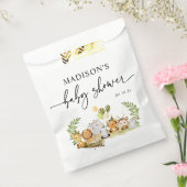 かわいいミニマルジャングルサファリ赤ちゃんシャワーパーティー フェイバーバッグ (封をした状態)