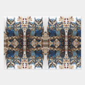 かわいいミニマルフクロウ ラッピングペーパーシート (正面)