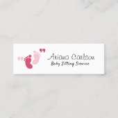 かわいいミニマルベビーシッター保育園 スキニー名刺 (正面)
