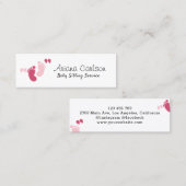 かわいいミニマルベビーシッター保育園 スキニー名刺 (正面/裏面)