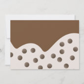 かわいいミニマルボババブルティーバースデー 招待状 (裏面)