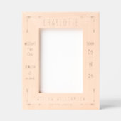 かわいいミニマルボホアローズ生まれたばかりのベビー誕生の状態 レーザー彫刻フレーム (正面)