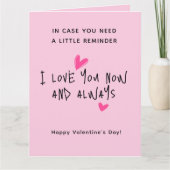 かわいいミニマルモダンスクリプトバレンタインデーカード カード (正面)