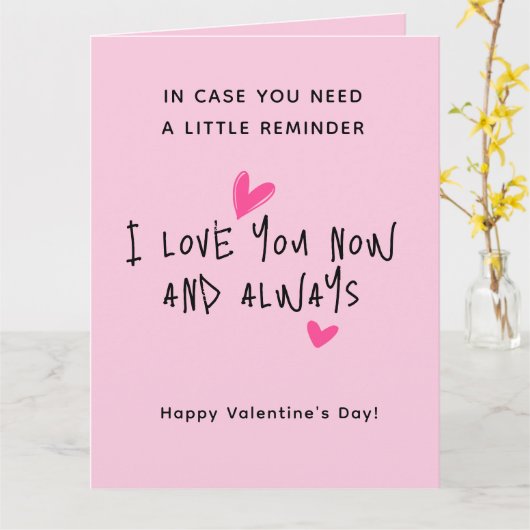 かわいいミニマルモダンリストバレンタインデーのカード カード (黄色い花)