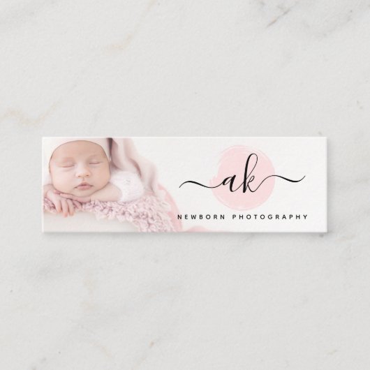 かわいいミニマル写真家カメラカスタムフォト スキニー名刺 (正面)