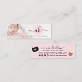 かわいいミニマル写真家カメラカスタムフォト スキニー名刺 (正面/裏面)