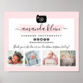 かわいいミニマル写真家カメラロゴマーケティング ポスター (正面)