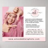 かわいいミニマル写真家カメラロゴマーケティング ポスター (正面)