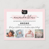 かわいいミニマル写真家カメラロゴマーケティング ポストカード (裏面)