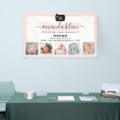 かわいいミニマル写真家カメラロゴ&写真 横断幕 (トレードショー)