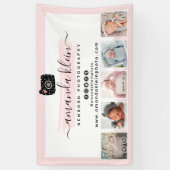 かわいいミニマル写真家カメラロゴ&写真 横断幕 (縦)