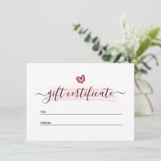 かわいいミニマル写真家ギフト券カード 招待状 (スタンド正面)