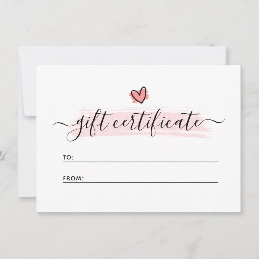 かわいいミニマル写真家ギフト券カード 招待状 (正面)