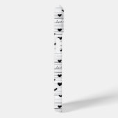 かわいいミニマル抽象芸術ラインラブブラック Case-Mate iPhoneケース (裏面 / 右)