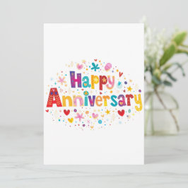 かわいいミニマル明るいカラフル記念日 シーズンカード