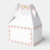 かわいいミニマル虹の太陽の赤ちゃんシャワー フェイバーボックス (裏面サイド)