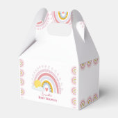 かわいいミニマル虹の太陽の赤ちゃんシャワー フェイバーボックス (正面サイド)