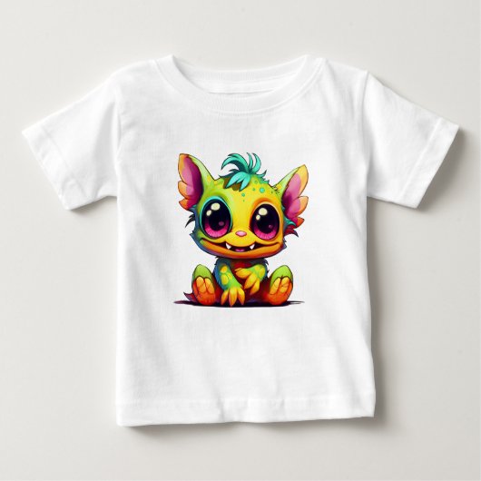 かわいいミニモンスターアニモアメリー ベビーTシャツ (正面)