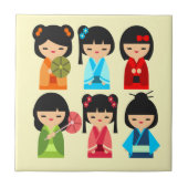 かわいいミニ多汁模様 タイル (正面)