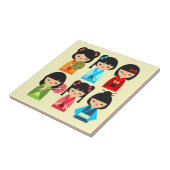 かわいいミニ多汁模様 タイル (側面)