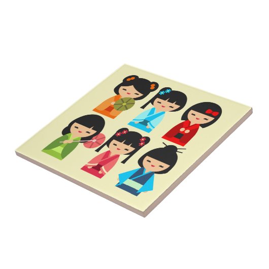 かわいいミニ多汁模様 タイル (側面)