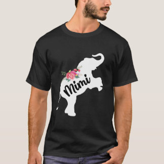 かわいいミミゾウ恋人ママ母ママ幸せな母親D Tシャツ