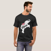 かわいいミミゾウ恋人ママ母ママ幸せな母親D Tシャツ (正面フル)