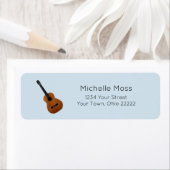 かわいいミュージカルアコースティックギターブルー ラベル (インサイチュ)