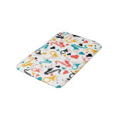 かわいいミュージカル楽器イラストレーションパターン バスマット (アングル)