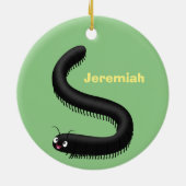 かわいいミリペードアニメイラストレーション セラミックオーナメント (裏面)