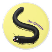 かわいいミリペードアニメイラストレーション セラミックノブ (正面)