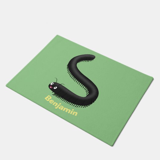 かわいいミリペードアニメイラストレーション ドアマット (アングル)