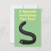 かわいいミリペードアニメイラストレーション 招待状 (裏面)