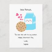 かわいいミルククッキーValentine's Day cute Sweet シーズンポストカード (正面)