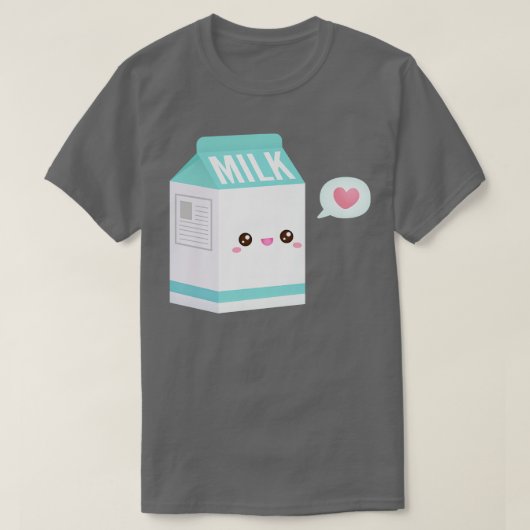 かわいいミルクトン私はミルクが大好き Tシャツ (デザイン正面)