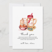 かわいいミルク&クッキー男女兼用ベビーシャワー サンキューカード (正面)