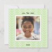 かわいいミントに恋して クラスの写真 バレンタインデー シーズンカード (裏面)