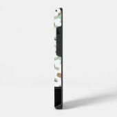 かわいいミントグリーンの恐竜柄 iPhoneケース (左側面)