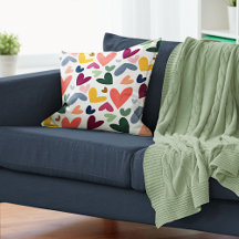 かわいいミントグリーンブラッシュピンクブルーハートアートパターン